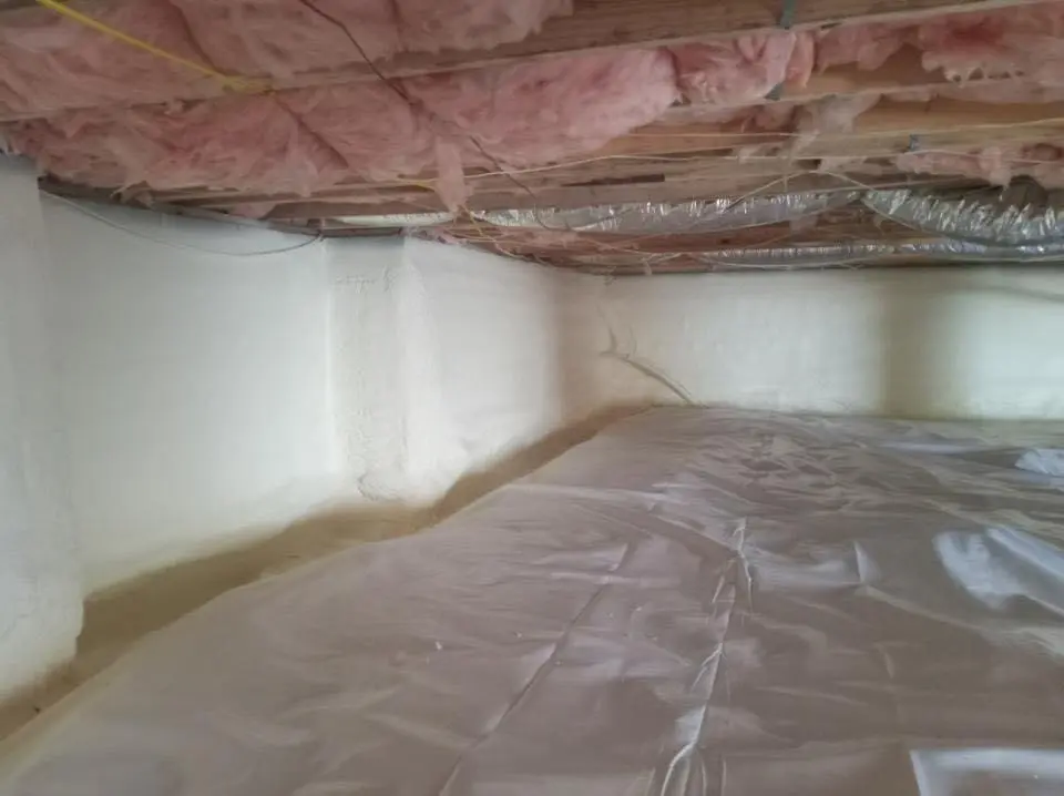 Crawl space encapsulation with closed-cell spray foam for Spray Foam Roofing Repair in Jensen Beach